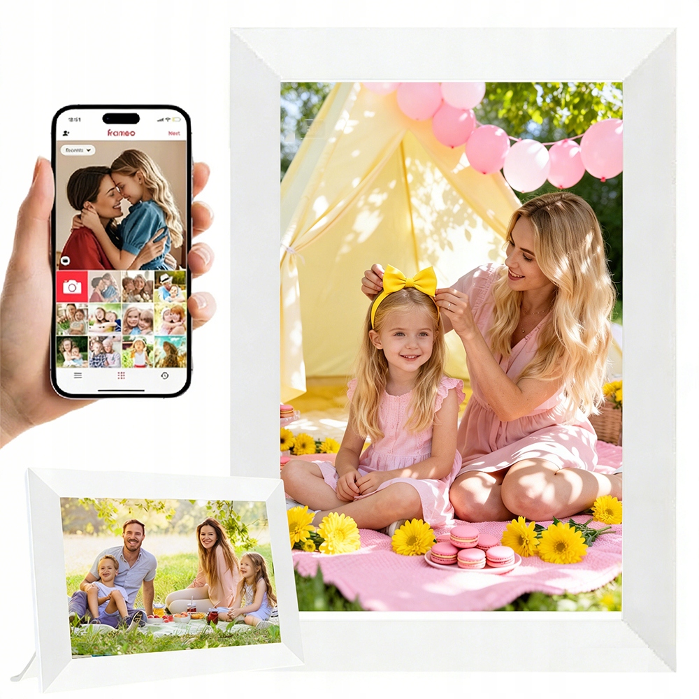 Inteligentna Ramka Na Zdjęcia Wifi 10.1 Cali Automatyczny Obrót