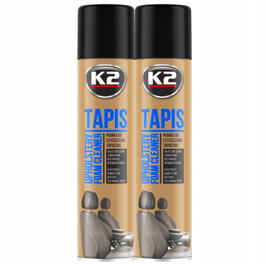 2x K2 Tapis 600ml – Skuteczny środek do prania tapicerki i wnętrza auta