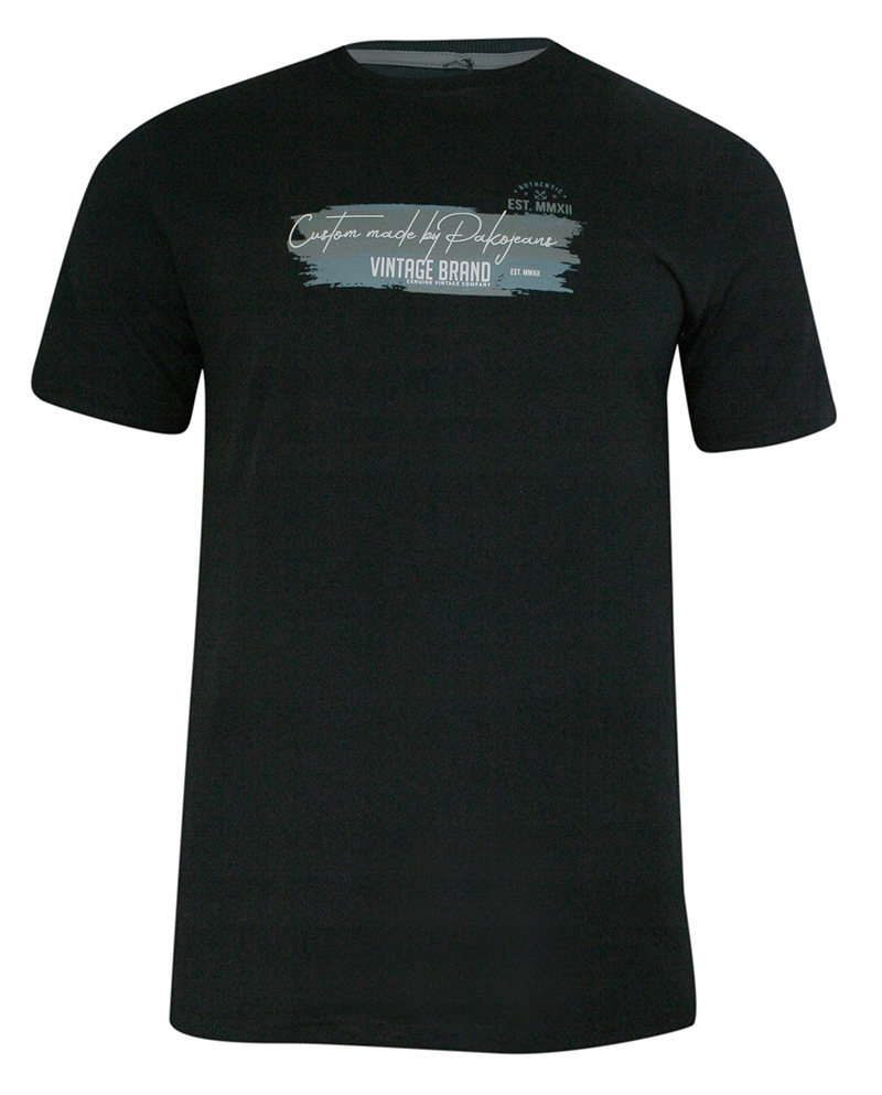 

T-shirt z Nadrukiem Czarny -pako Jeans- XXL