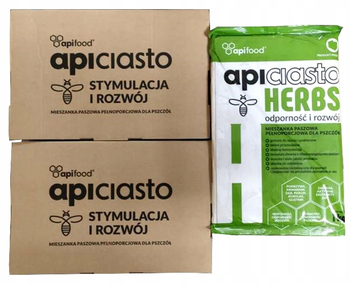 

Apiciasto Herbs 20x1KG Ciasto Pokarm Dla Pszczół