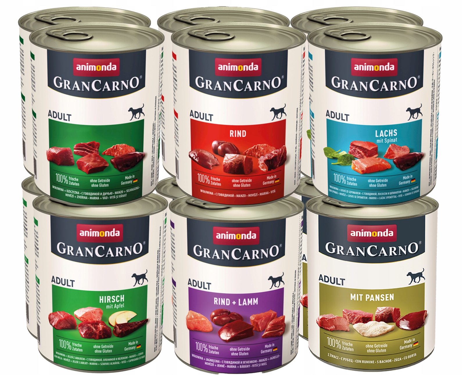 Levně Animonda Pes GranCarno Adult Set MIX 6 příchutí Bez Drůbeže 12x800g