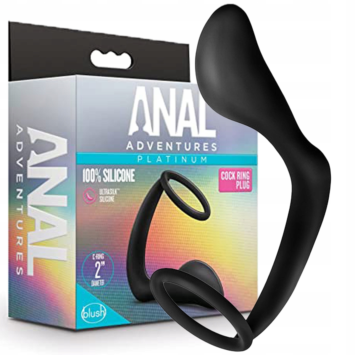 

Pierścień Erekcyjny z korkiem analnym Ring Plug