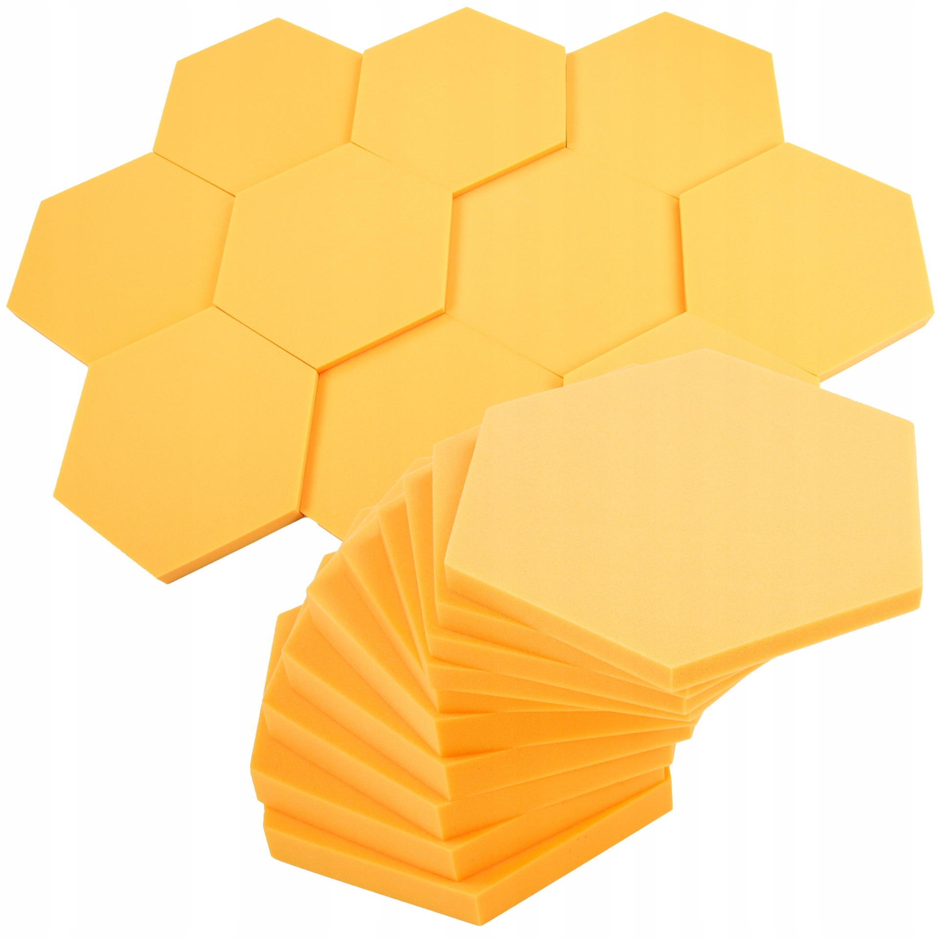 Žlté akustické panely na stenu 10 kusov Ideálne do štúdia miestnosti s špongiou