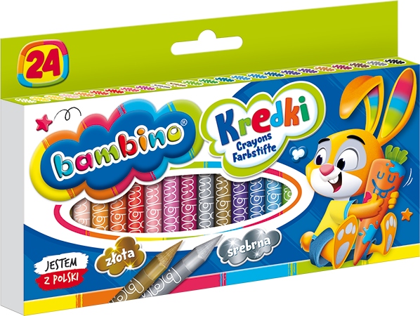 

Bambino Kredki Świecowe Glinka Kaolinowa 24