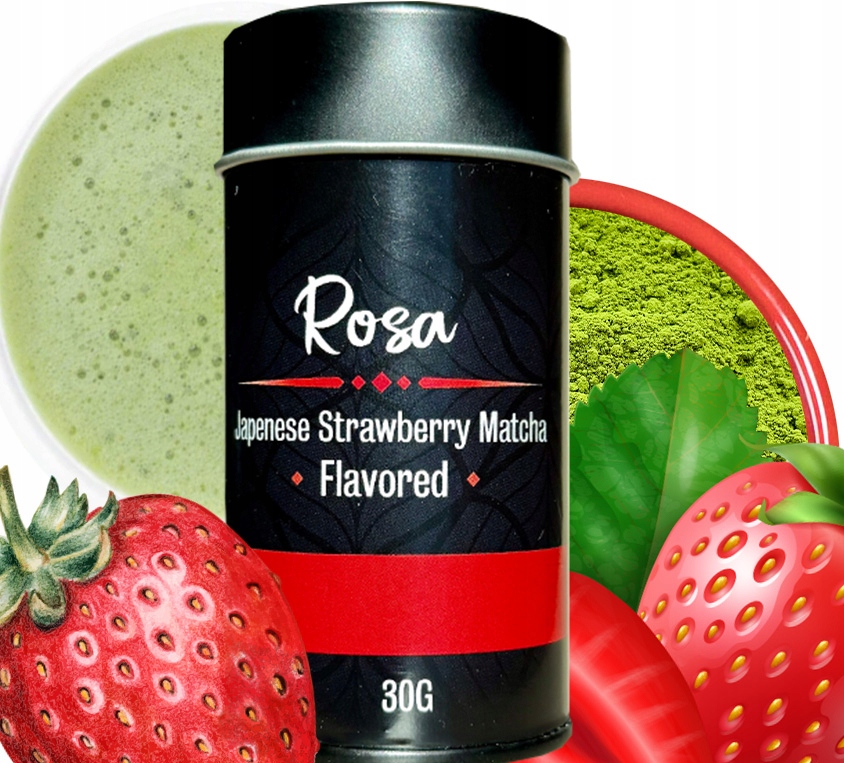 Jahodová Matcha japonská Zelený Čaj Jahoda Latte Strawberry 30 g