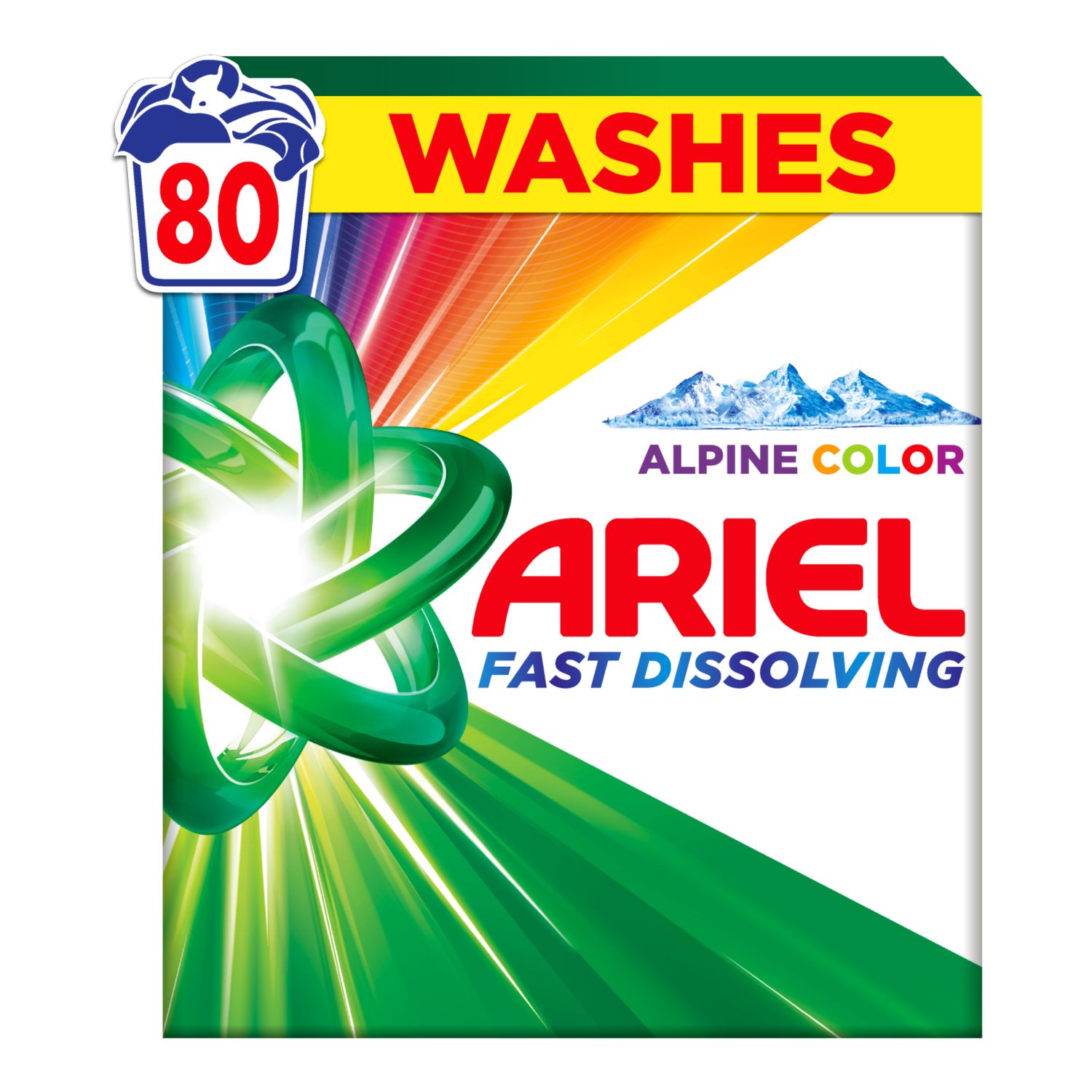 Ariel Alpine Color Fast Dissolving Proszek Do Prania kolorów 4.4 kg 80 Prań