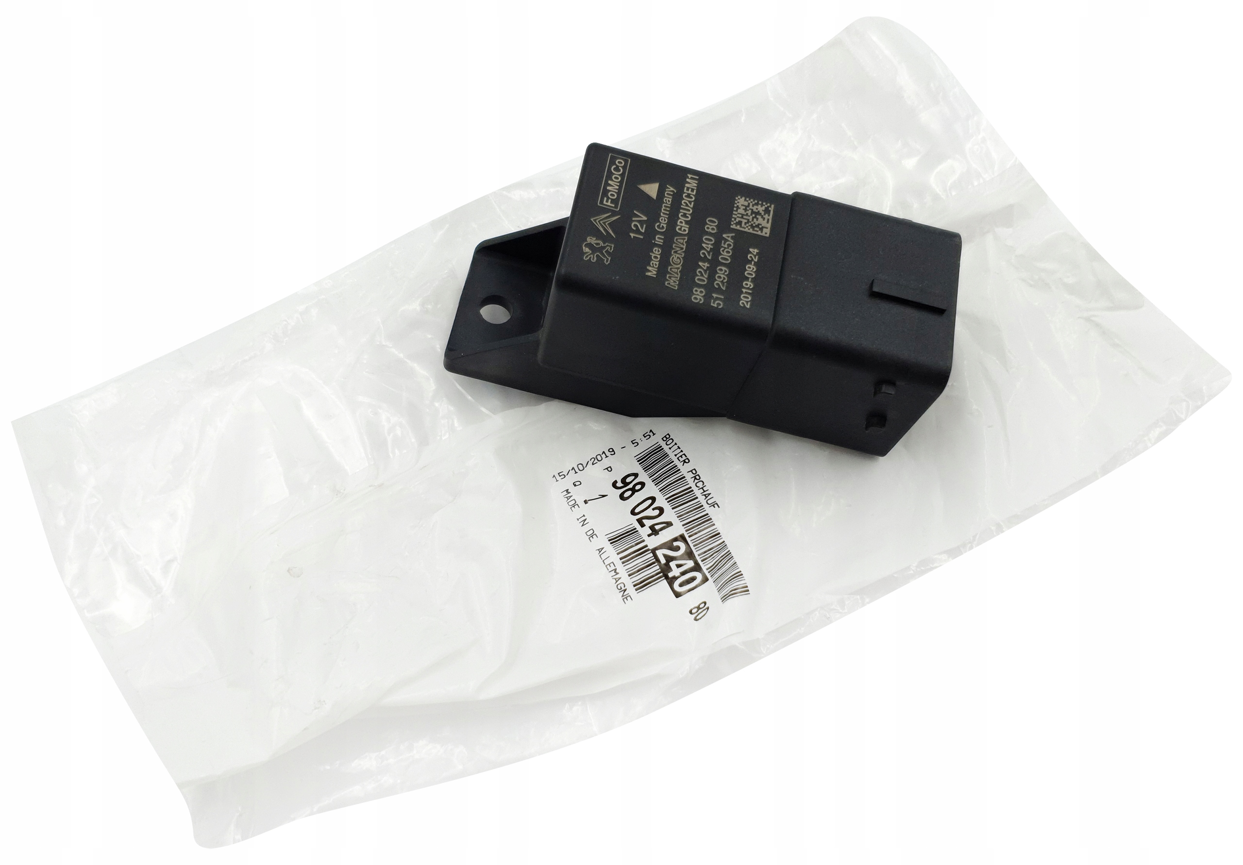 598140 9802424080 - РЕЛЕ СВЕЧЕЙ НАКАЛИВАНИЯ PEUGEOT PARTNER 1.6 HDI