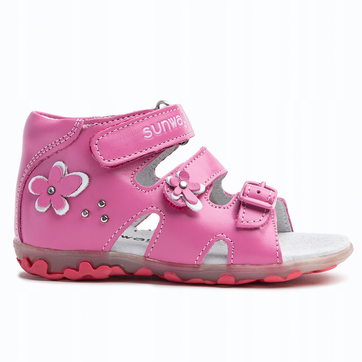 

Sandały łatwe zakładanie Skórzane miękkie Sunway