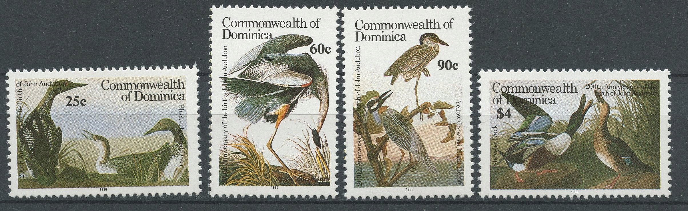 Dominica** Mi. 979-82 Ptaki 12€