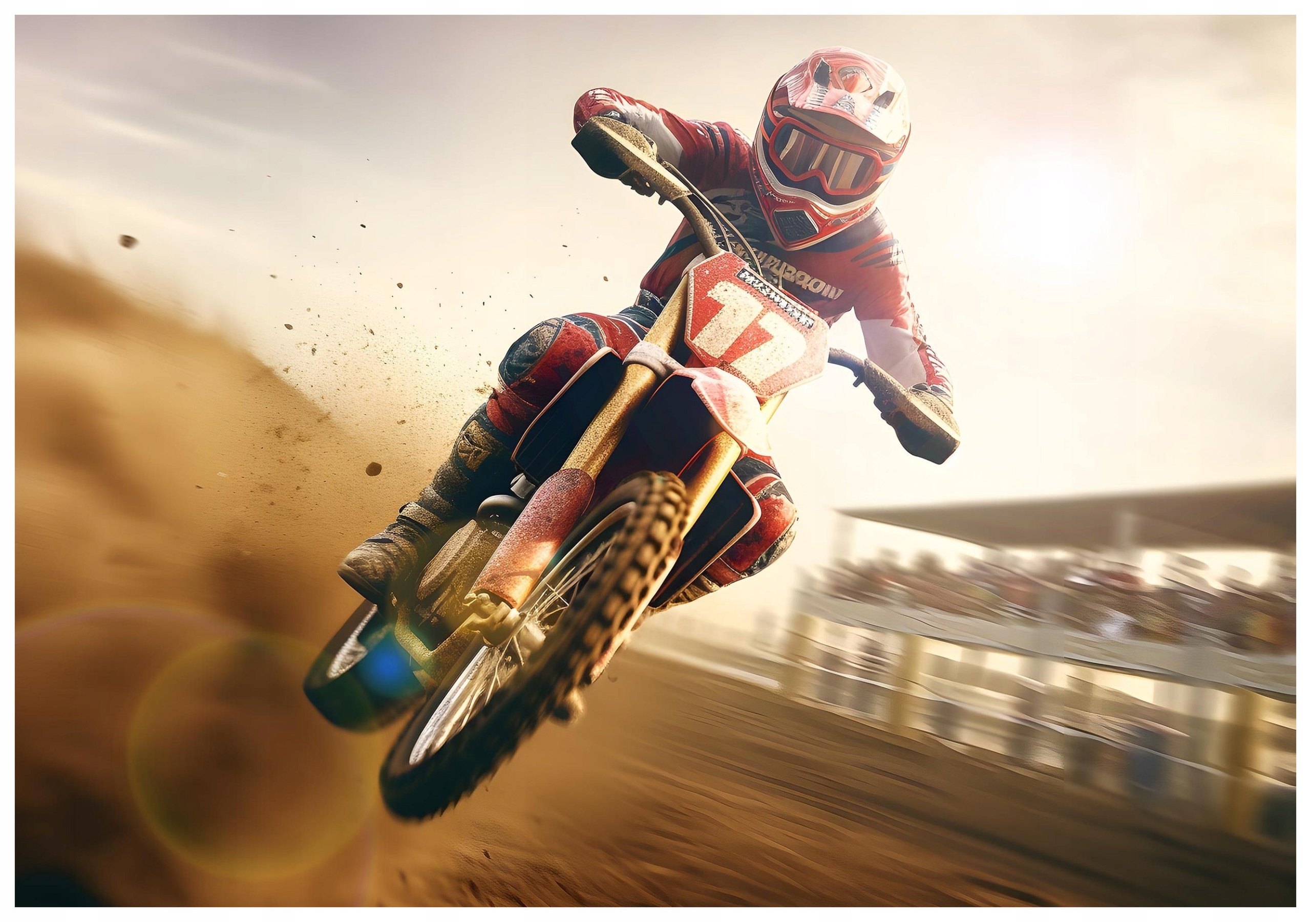 Fototapeta Motokros Adrenalin a rychlost na zdi 416x254 lepidlo