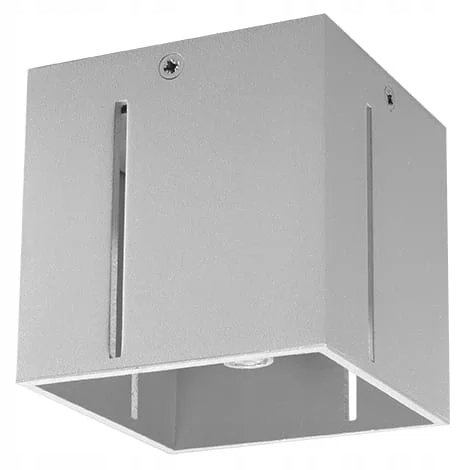 Stropní svítidlo bodová šedá čtvercová 10 cm moderní spot GU10 Sollux