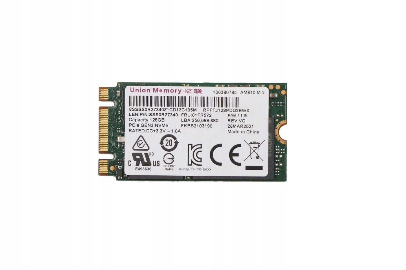Lenovo UMIS AM610 128 GB M.2 PCIe