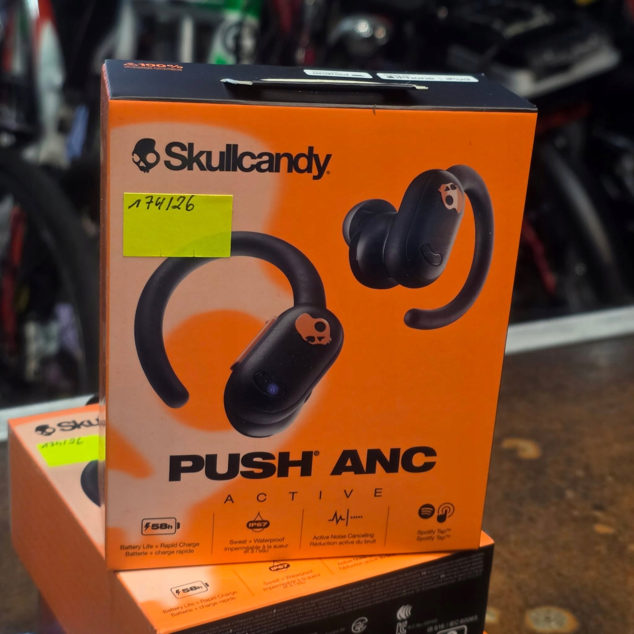 Słuchawki dokanałowe Skullcandy Push Anc Active Black Orange