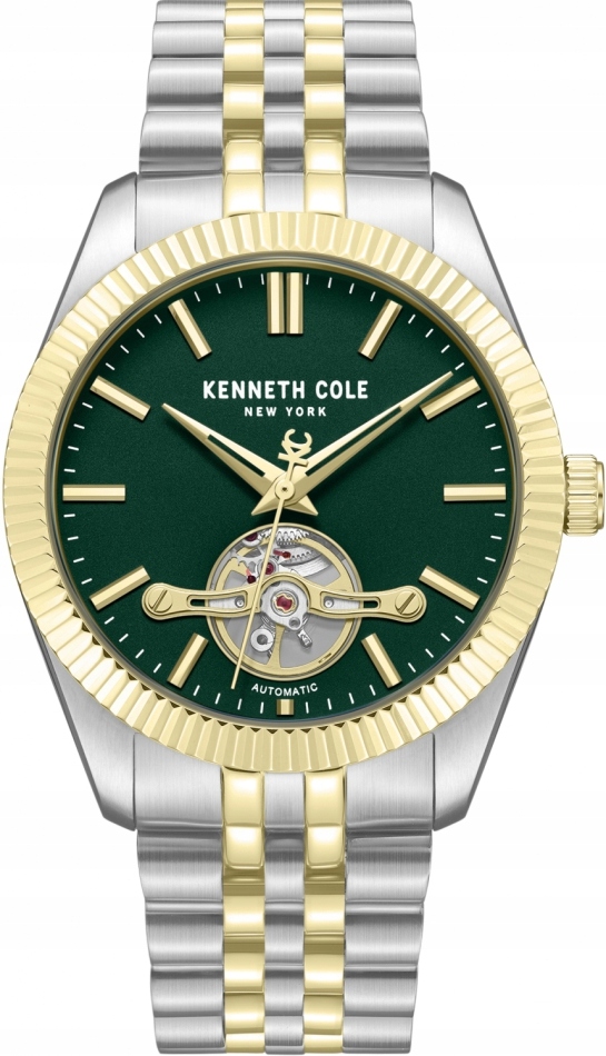 Zegarek męski Kenneth Cole KCWGY0064803 zielony klasyczny open heart