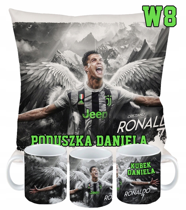 ZESTAW KUBEK PODUSZKA CRISTIANO RONALDO CR7 + IMIĘ Typ poduszka