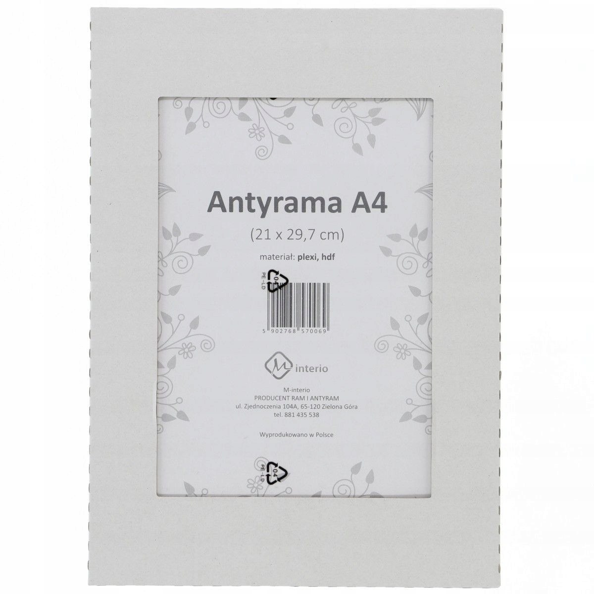 Antyrama M-interio plexi A4 210 mm x 297 mm