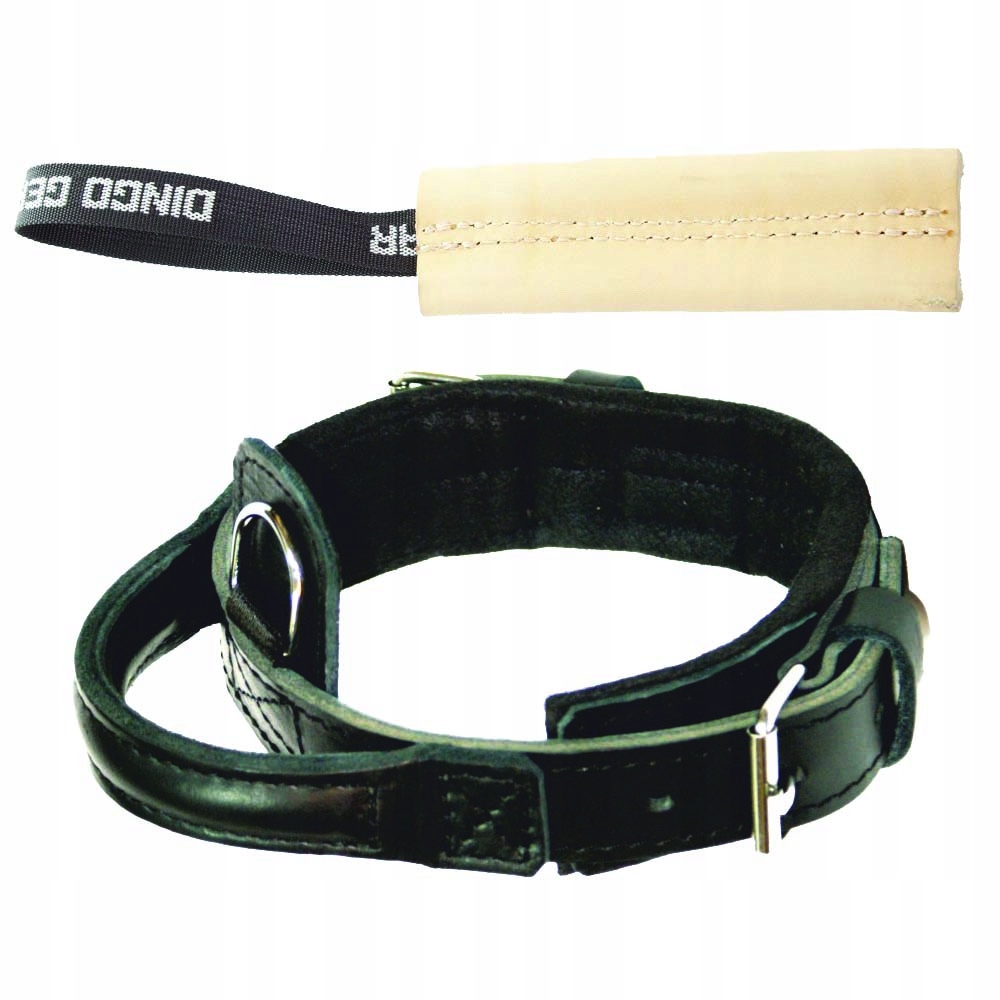 Levně Dingo Gear Obojek Kůže Heros 40-52cm+PŘETAHOVADLO
