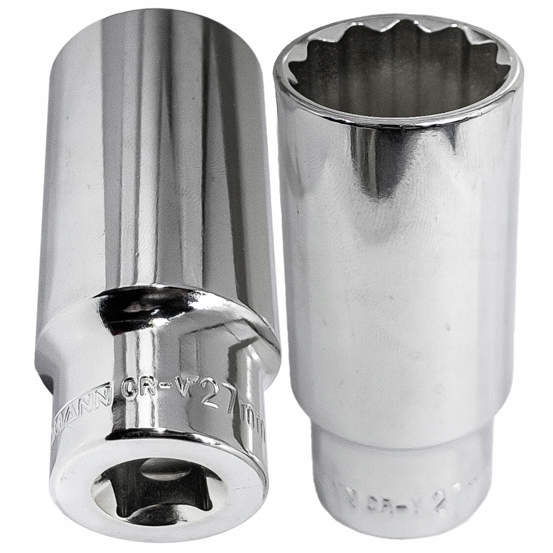 Nasadka Długa Klucz Nasadowy 27 mm 1/2" 12-KĄTNA Chromowana Richmann C5157