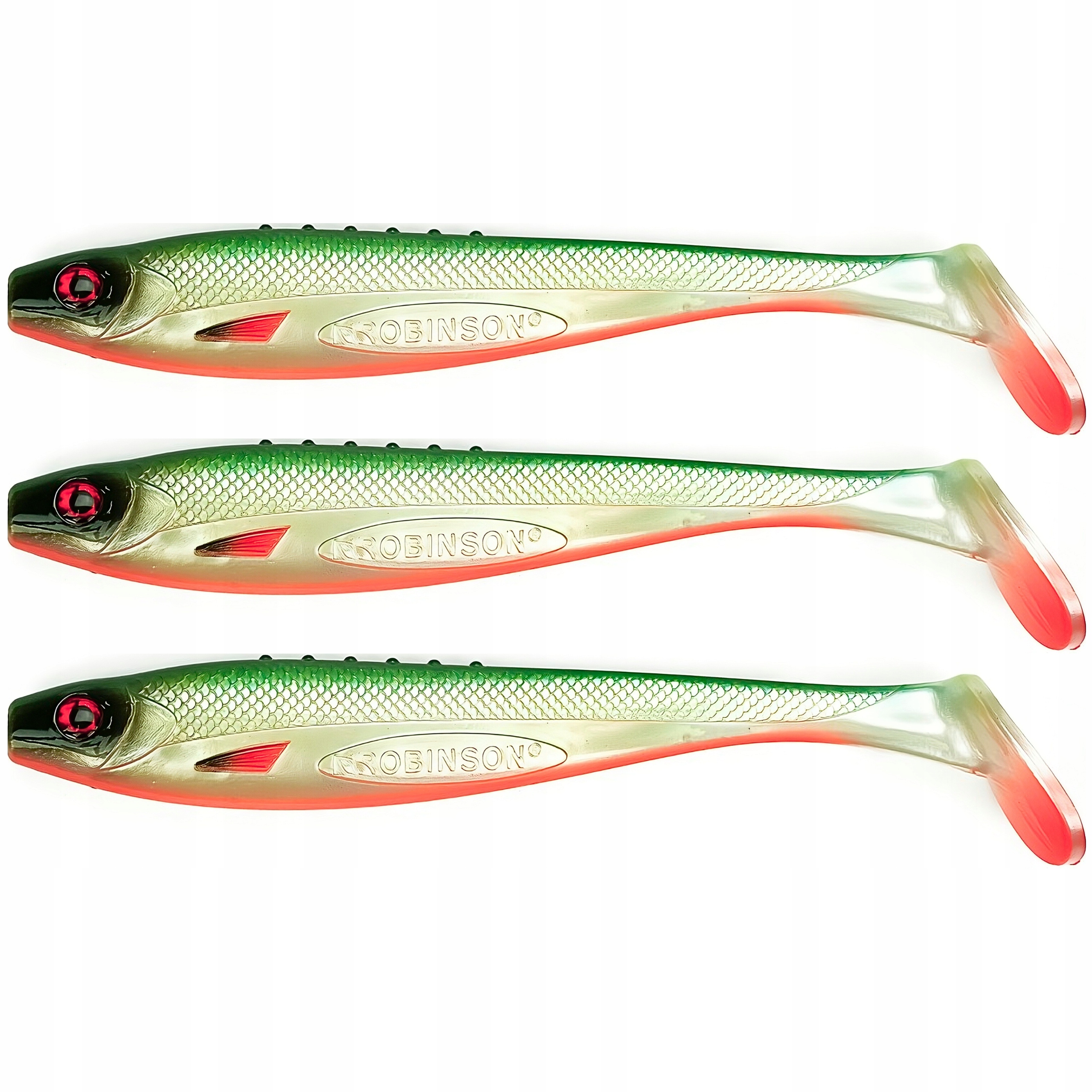 Guma Przynęta Longinus Greenback Pro 10cm na Okonia Szczupaka Zestaw 3szt