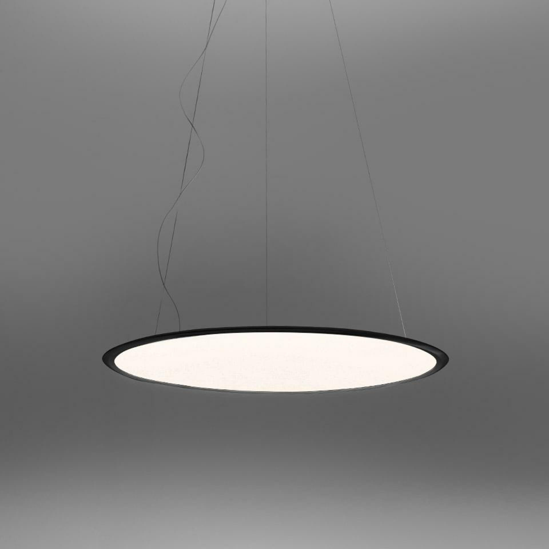 Závesné Led svietidlo Artemide Discovery, čierne, 70 cm, stmievateľné