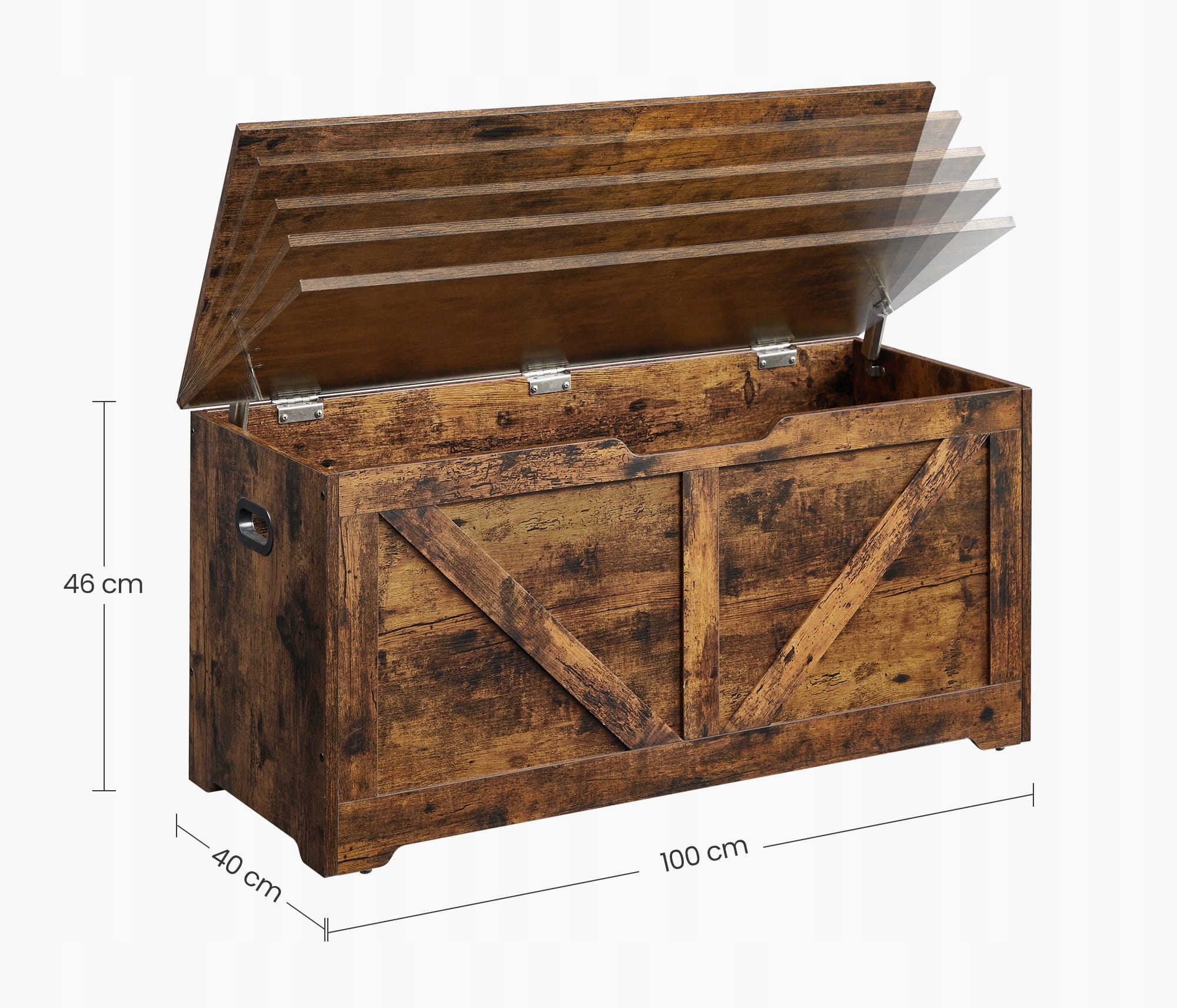 Skrzynia Pojemnik do Przechowywania 150L Organizer Rustykalny LOFT VINTAGE Kod producenta SE0922