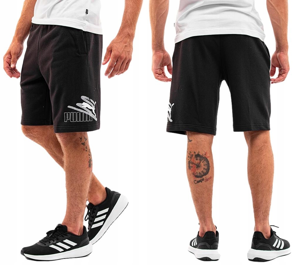 Kraťasy Puma Krátké Sportovní Tréninkové Černé Bavlněné vel S