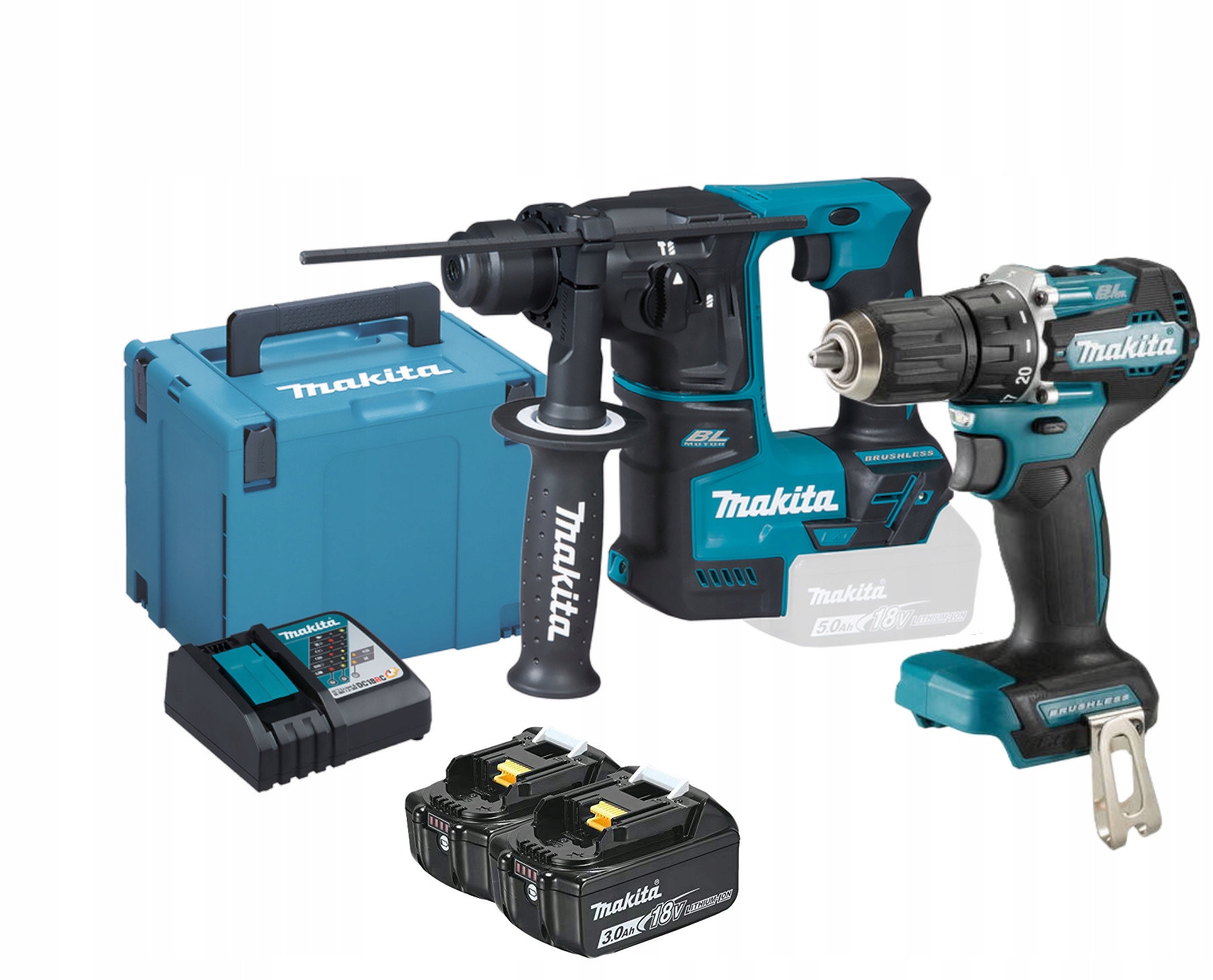 Makita DLX2454 Zestaw Combo DHR171 DDF487 18V Lxt 2x3Ah