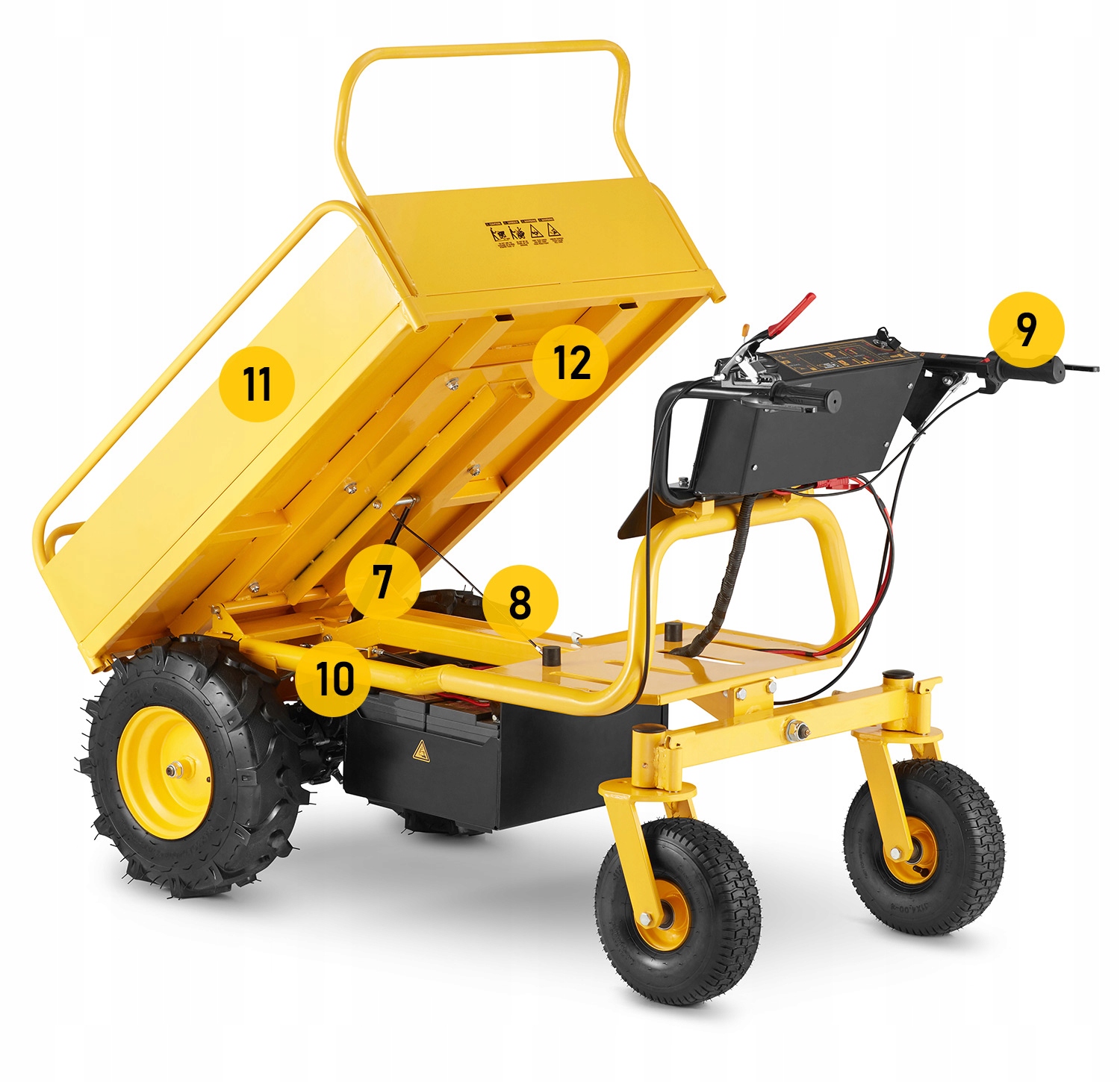 Wozidło elektryczne wózek koleba taczka elektryczna HIGHER 500kg 09550 — 16