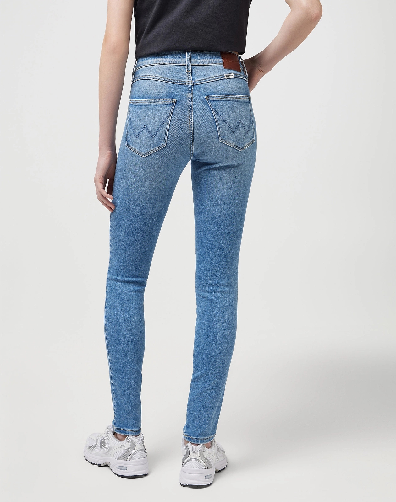 Dámské úzké nohavice džíny Wrangler High Skinny Blue Love 112342896 28/34