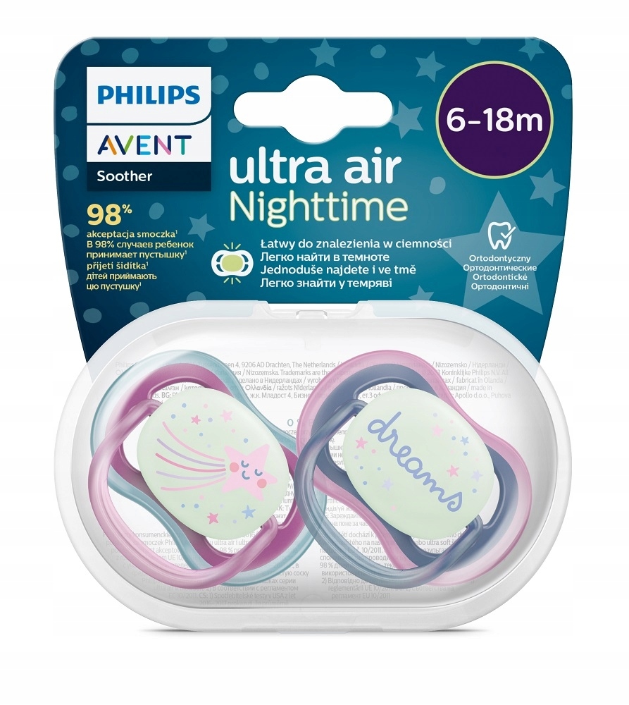 AVENT SMOCZEK ULTRA AIR 6-18M ODDYCHAJĄCY + ETUI Kod producenta SCF376/21