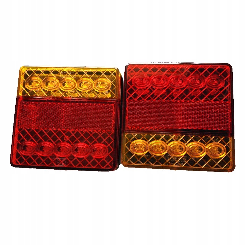 ZESTAW 2x LAMPA LED DO PRZYCZEPKI przyczepy TYLNA ZESPOLONA HOMOLOGACJA Strona zabudowy lewe + prawe