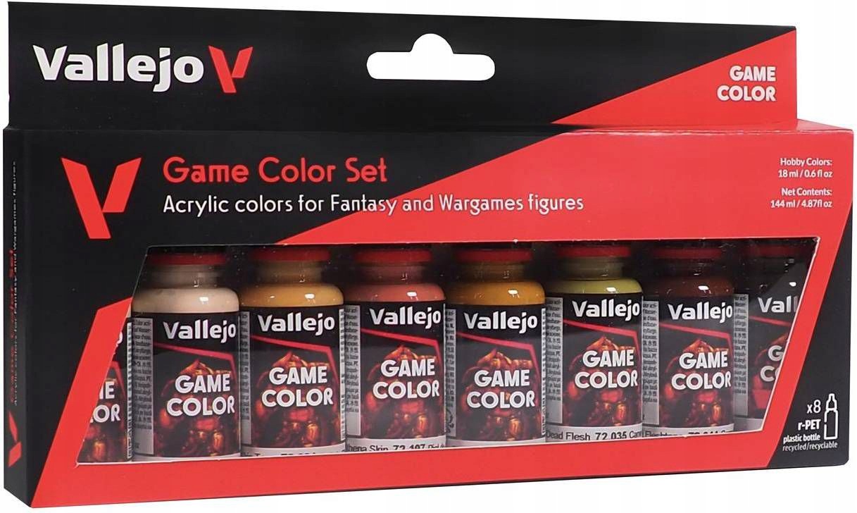 Vallejo: 72.187 Sada Game Color Odstíny Kůže (8 X 18 ML)