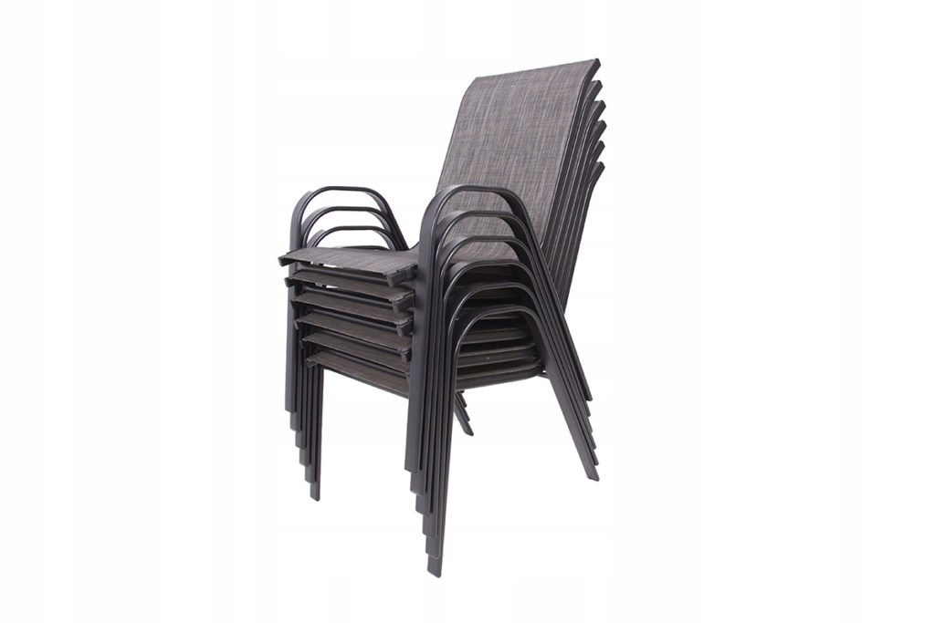 Zestaw KRETA Komplet obiadowy na Taras do Ogrodu 6-os Kolor szary