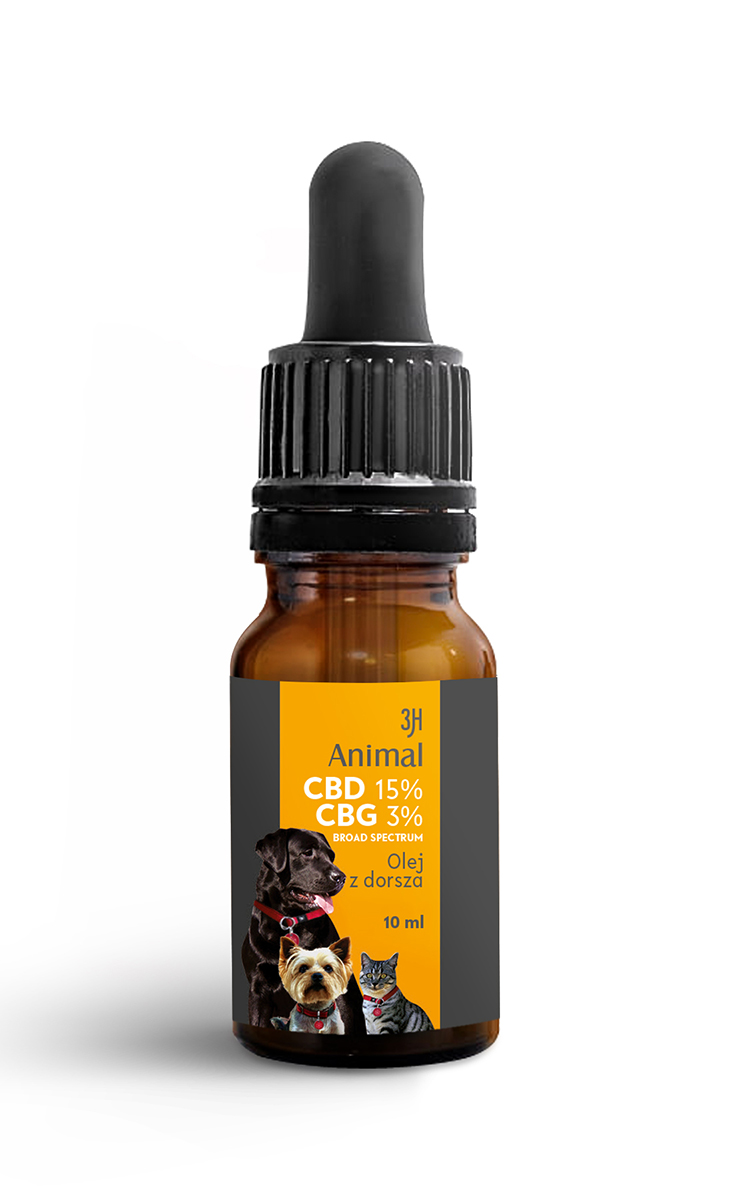 Cbd 15% Cbg 3% Konopný Olej Pro Psy A Kočky Broad Spectrum