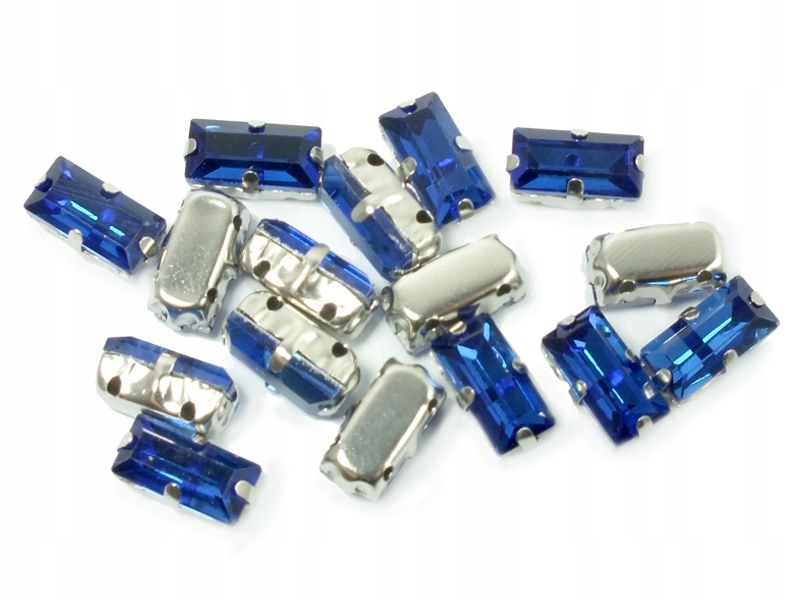 Montees kobaltowe prostokąt 10x5 mm 2 sztukI
