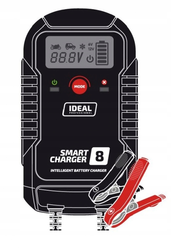 Usmerňovač Smart Charger 8 LCD 6V 12V 8A Ideal