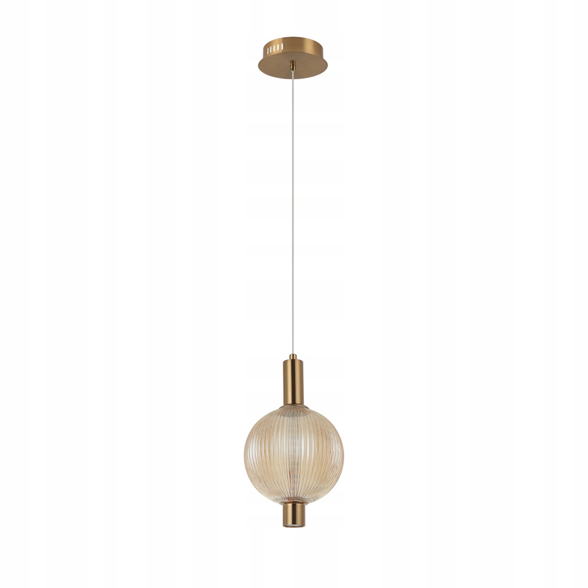 Závesná Lampa Italux Lenti Led 7W Zlatá Jantárová Ø15 3000K 553LM