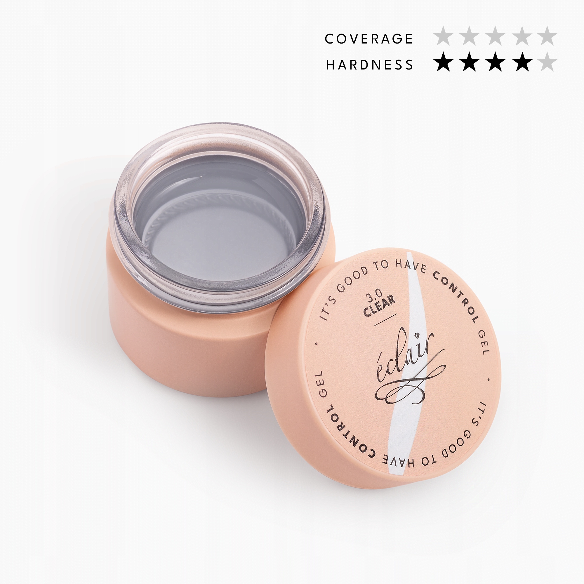 Eclair Nails Control Gel 3.0 Clear 30 g gel na nehty