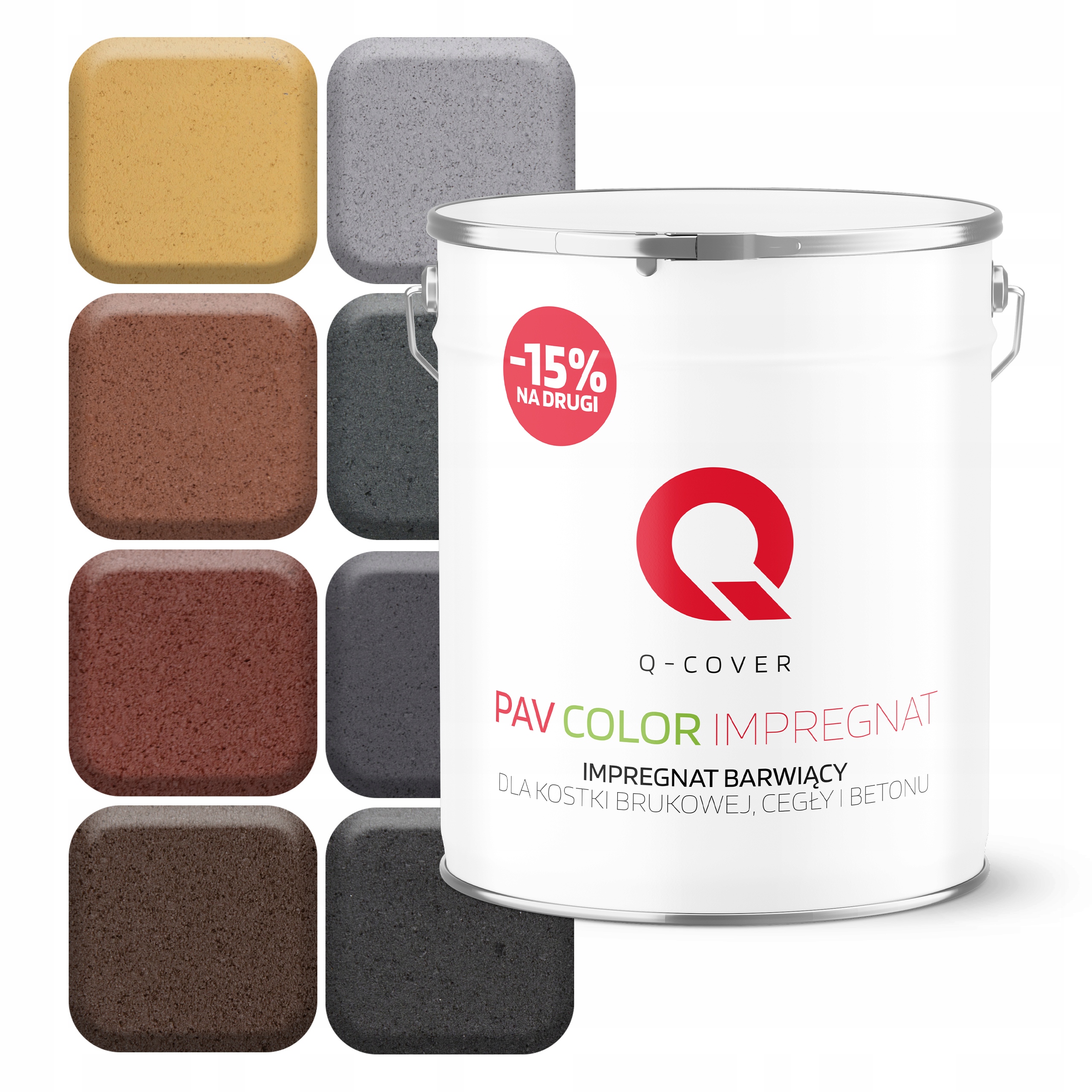 Barvící Impregnát Pro Dlažební Kostky 5L Cihly Betonu Barva 8 Barev Uv