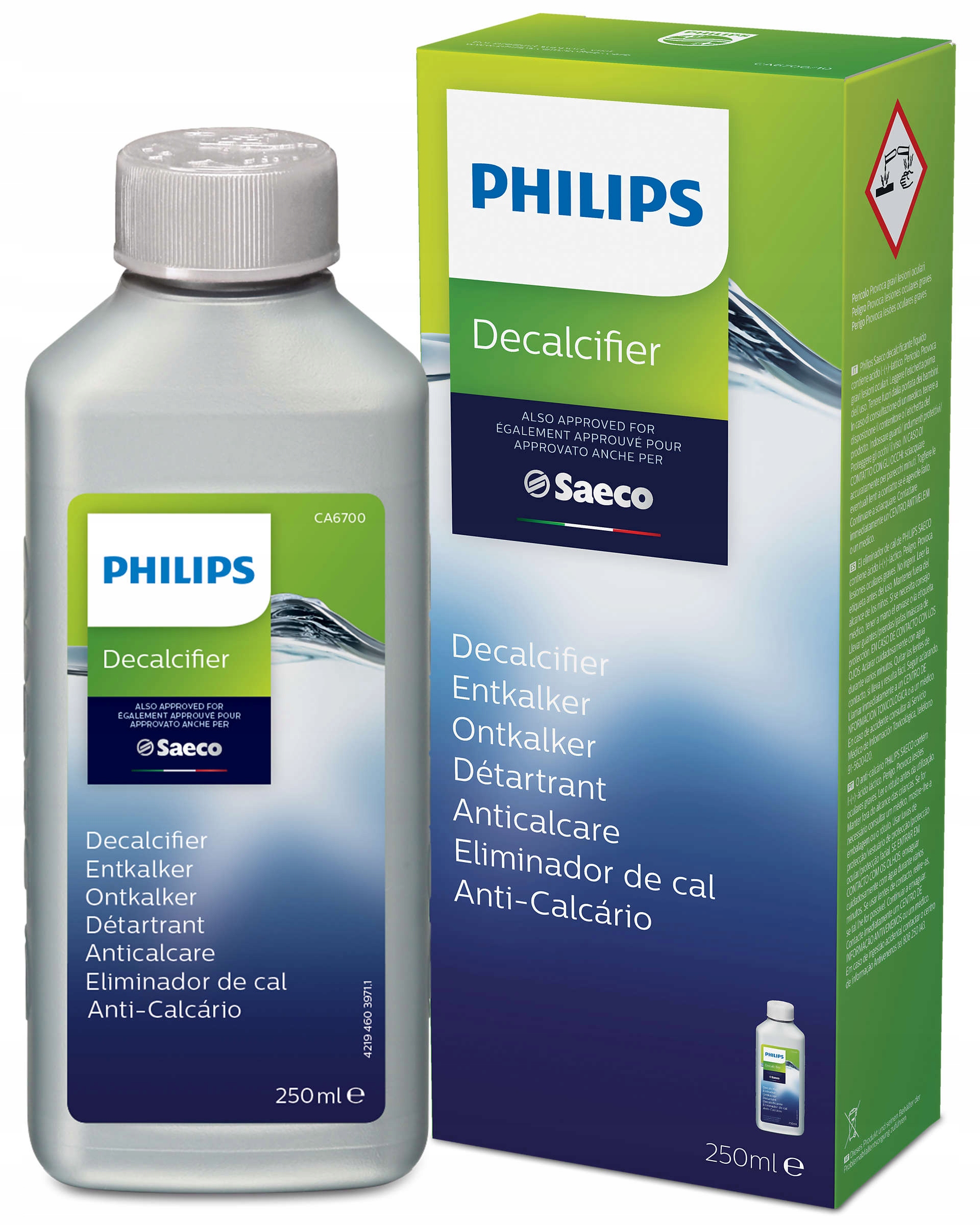 Levně 2 x odvápňovač Philips Saeco pro kávovar 250 ml Mazivo Philips Saeco 5 g