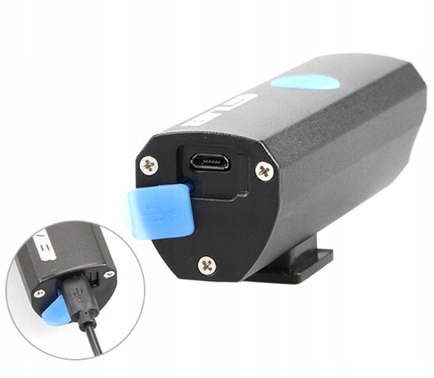 Przednia lampa rowerowa GUB 018 ładowanie USB Zasilanie akumulator