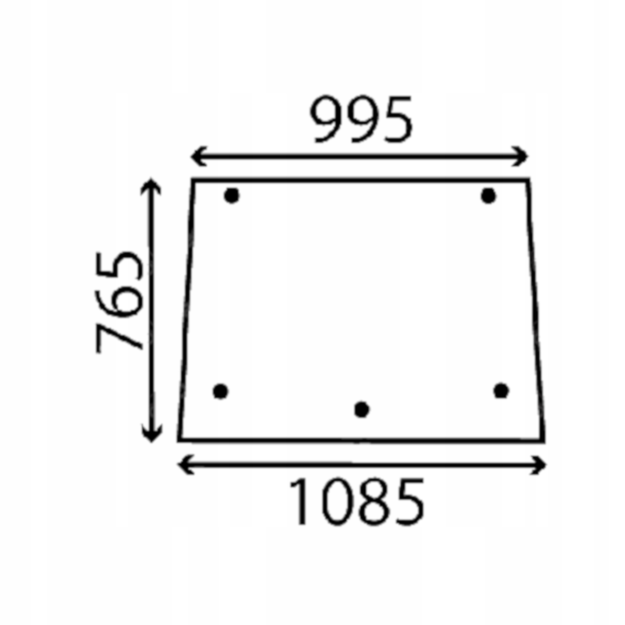 sklo pro traktor Case zadní 3402290R1 (4466)