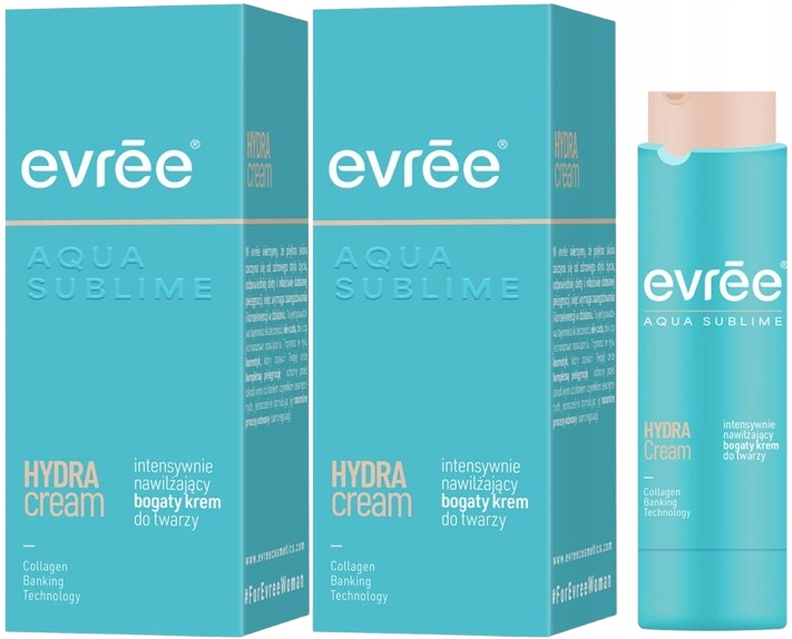 2 kusy Aqua Sublime Intenzivně hydratační krém na obličej 45 ml Evree