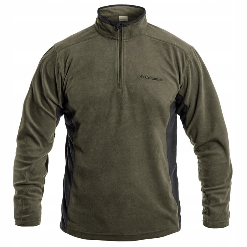 Polar se stojáčkem Columbia Klamath Range II Half Zip Stone Green/Shark M