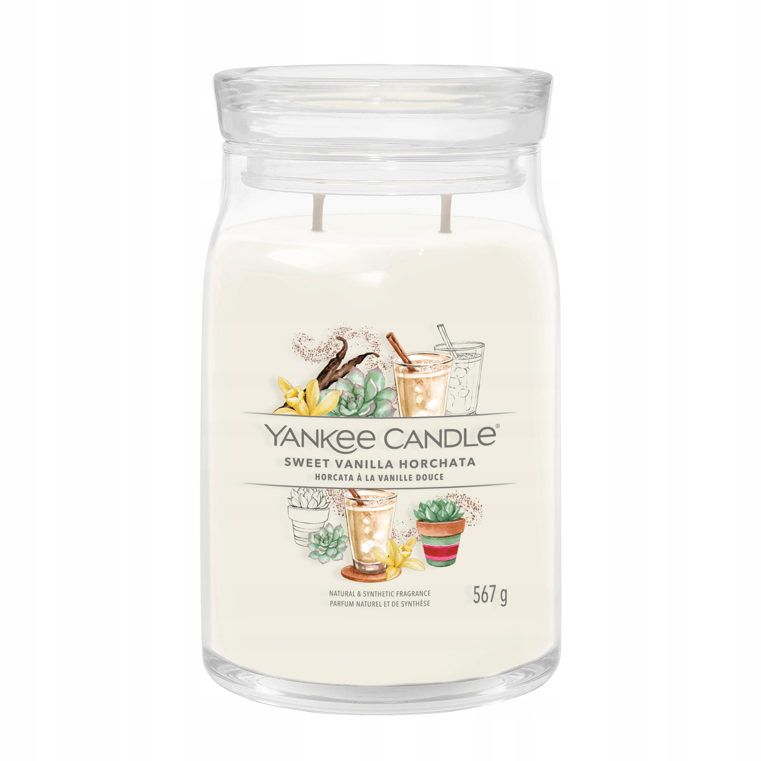 Yankee Candle vonná svíčka Signature ve skle velká Sweet Vanilla Horchat