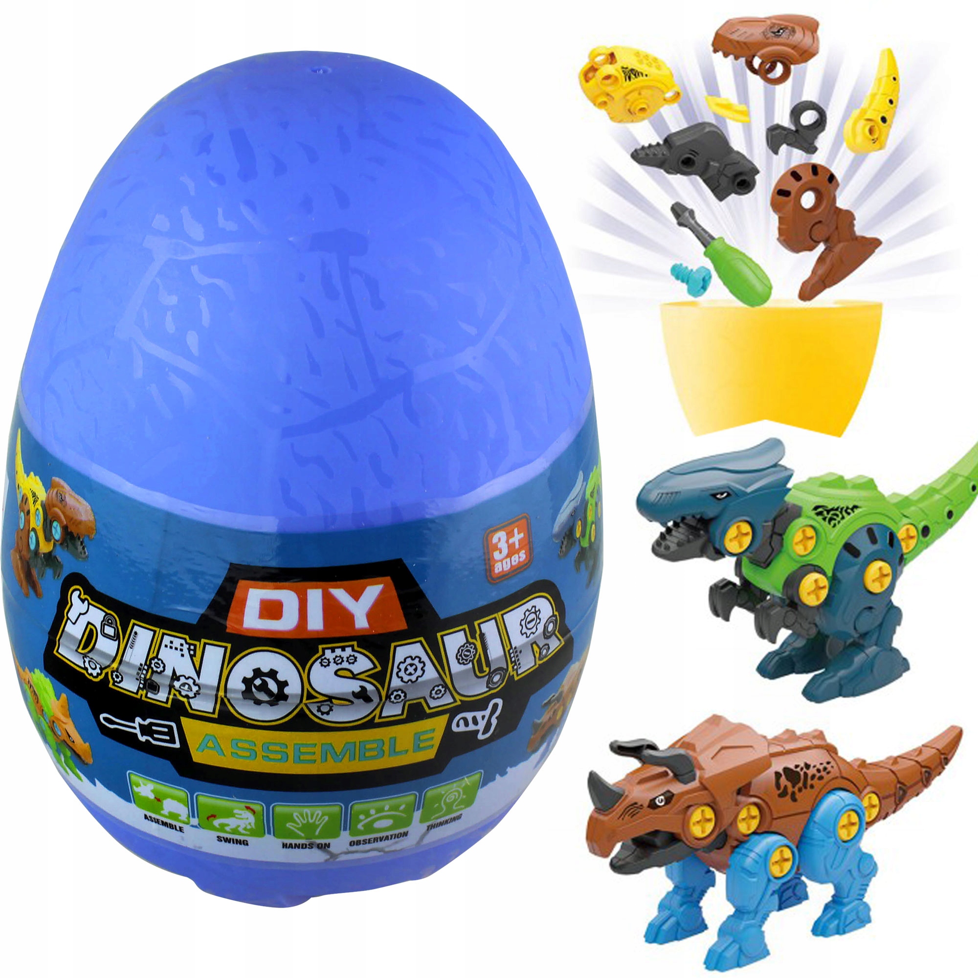 Levně Figurka Na Hraní pro děti Pět let Figurka Dinosaurus Pro Otáčení Vajíčka