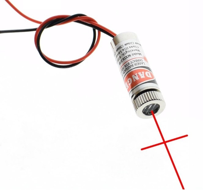 Laser Krzyżowy 3-5V MOC:5MW 650NM Czerwony