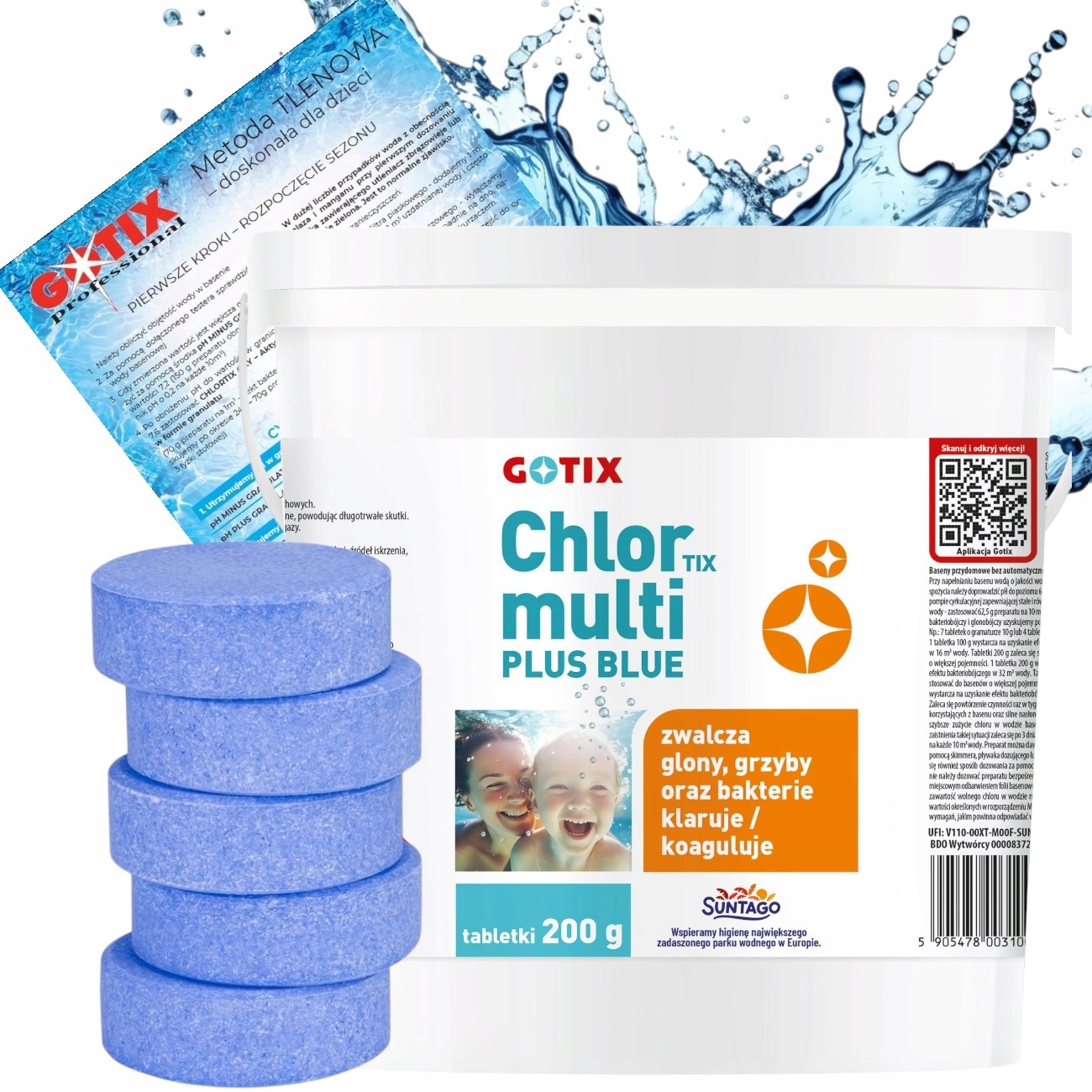 Chlor do Basenu Jacuzzi spa Tabletki Chemia Basenowa Niebieskie Woda 5kg