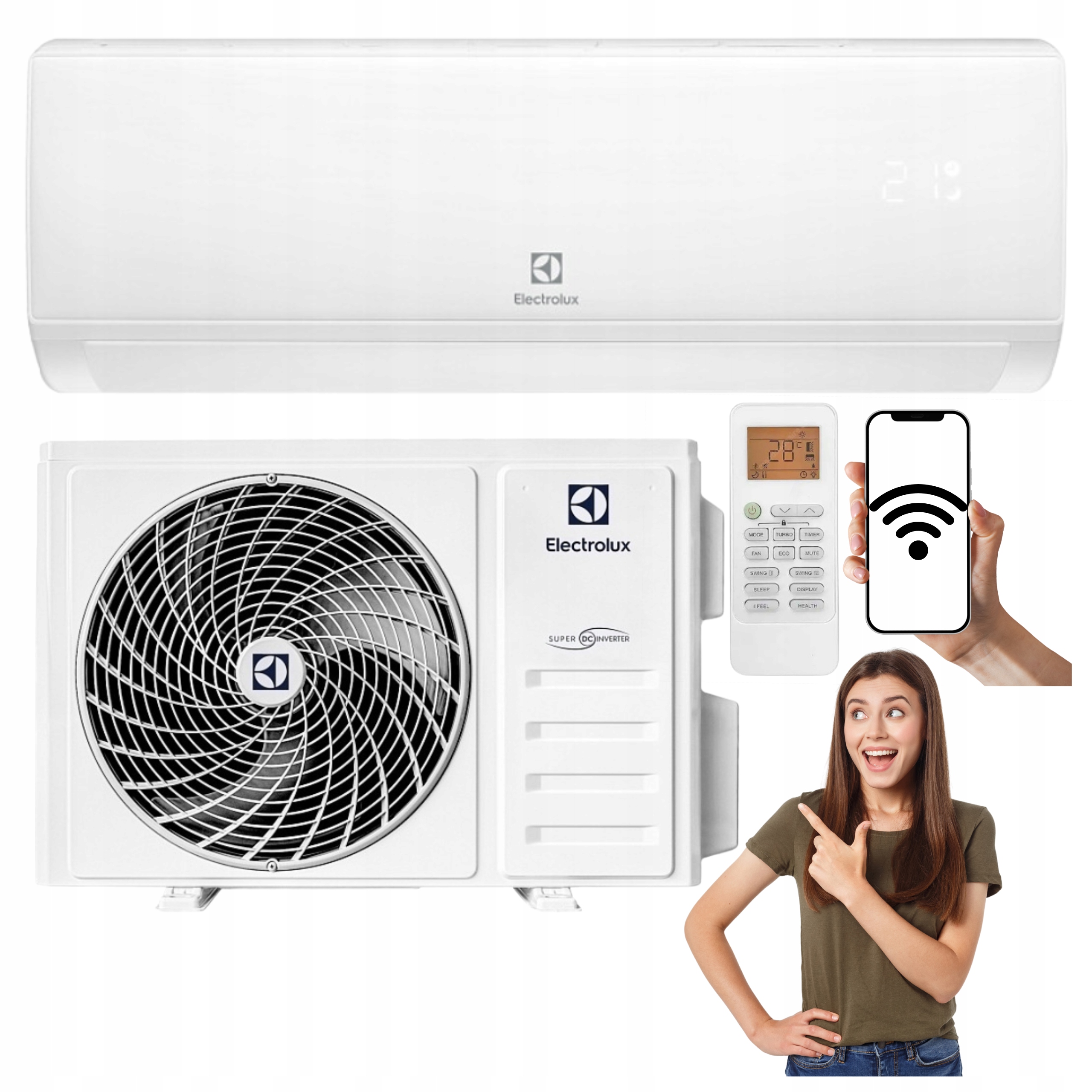 Klimatyzator ścienny Electrolux Hel 3,5kW 40m2 z Wifi Klimatyzacja Domowa