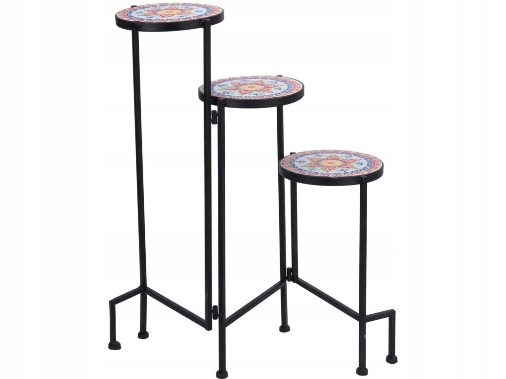 Stojan na kvety Mozaika, 3poschodový, 68 cm